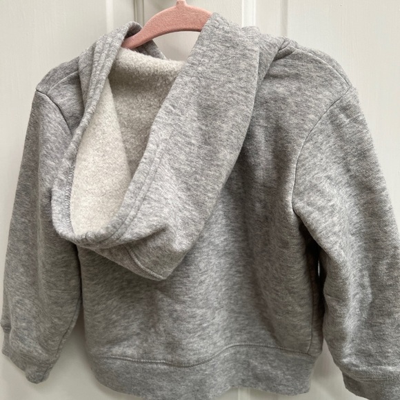 Okie Dokie 18M Gray with Colorful Rainbow Zip Up Hoodie - Picture 2 of 3